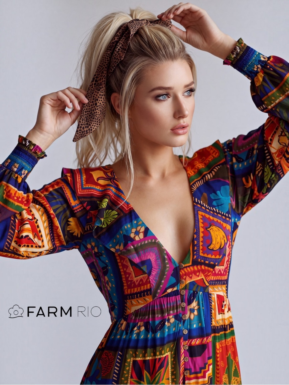 FARM Rio Patchwork Tapestry Ankle Maxi Dress - Size M - Picture 5 of 10